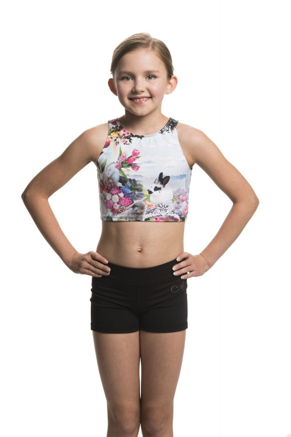 Girls Crop Top with Ballet Bunnies - AW321BB G