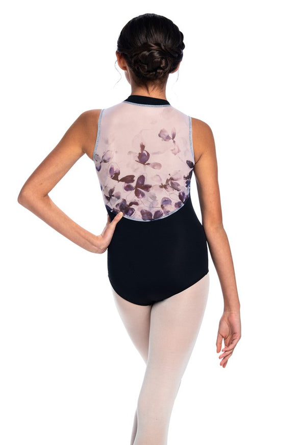 Girls Zip Front with Frosted Petal Print - AW1062FP G