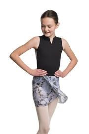Girls 13" Wrap Skirt in Versailles Print Mesh - AW501VS G