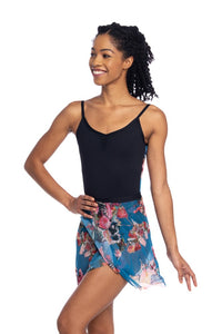 15" Wrap Skirt in Las Vidas Print Mesh - AW501LVP